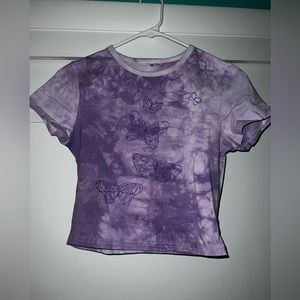 tie dye cropped baby tee